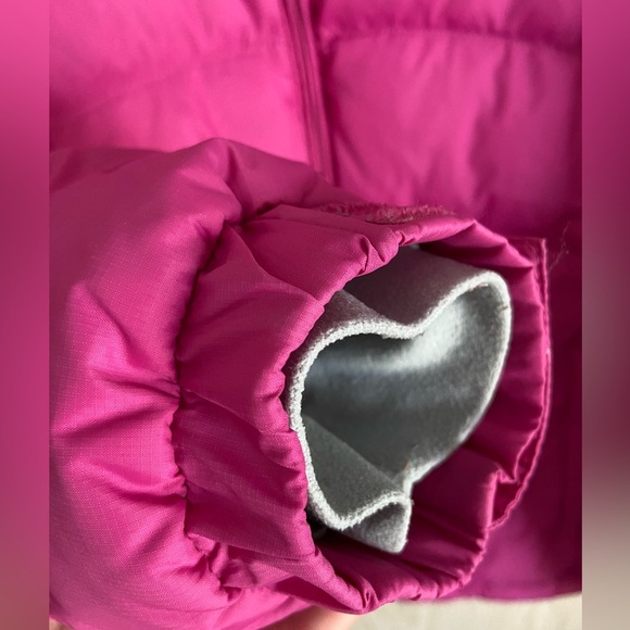 L.L. Bean Goose Down Puffer Jacket PINK Berry Full Zip Sz XL - Picture 5 of 14